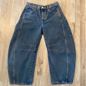 Free People Good Luck Mid-rise Barrel Jeans
